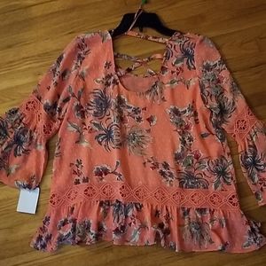 John Paul Richard Coral Bohemia Top